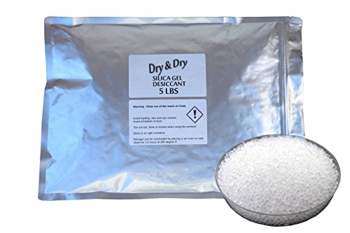 5 lbs premium pure white silica gel desiccant beads(ind…