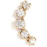 Zoe Chicco Women's 14k Graduated Curved Prong Set Earring Stud