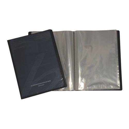 Banner A4 Presentation Display Book 40 Pocket Rigid Polypropylene