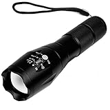 ONSON Outdoor Tactical Flashlight,Ultra Bright LED Handheld Portable Flashlights,Water Resistant Torch with Adjustable Focus and 5 Light Modes,Battery Not Included