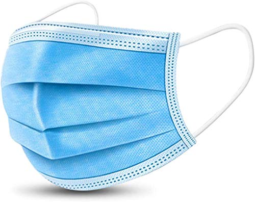 20Pcs Disposable Face Masks – Disposable Surgical Mask Dust Breathable Earloop Antiviral Face Mask Comfortable Medical Sanitary Surgical Mask Thick 3-Layer Masks (Blue)