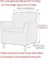 LiveGo Stretch Banquet Armchair Slipcover Beige Knit Chair Cover Non-Slip view 6