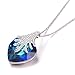 Brilla Gifts for Mother's Day Heart Of The Ocean Necklace Fashion Jewelry The Wishing Trees Blue Swarovski Elements Crystal