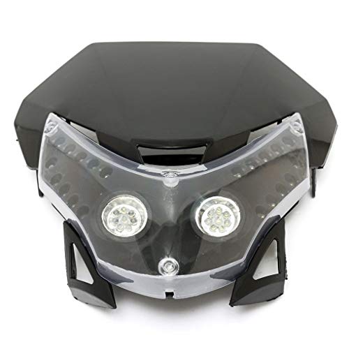 Miaomiaogo 12V Universal Motorcycle Headlights LED Dirtbike Motorcycle LED Headlight Fairing Light Replacement