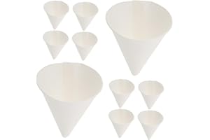 SUPVOX 25pcs Disposable Paper Oil Funnels for Motor Oil and Automotive Liquids Large Capacity