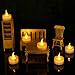 4Abby Realistic Bright Flameless LED Tea Light Candles, Bright, Flickering, Battery Powered Fake Candles, Unscented Tealights, Pack of 24