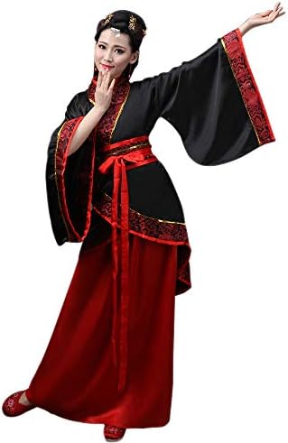 ZEVONDA Women's Tang Suit Chinese Style Traditional Costume Hanfu Dresses Stage Show Performances Cosplay