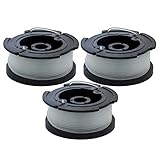 Garden NINJA Replacement Trimmer Spool Compatible with Black+Decker AF-100, 3-Spool with 1 Cap … (3 - Spool)