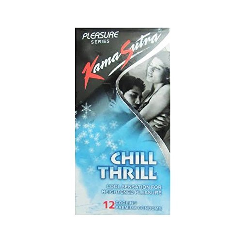 Kamasutra 12pc Pack Condoms - Chill Thrill Condoms - Cool Sensation - Naked & Discreet Pack