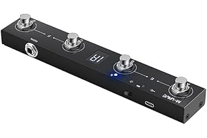 M-KVIVE Chocolate BT Wireless MIDI Controller Rechargeable 4 Buttons Pedal APP Control Portable Rechargeable MIDI Foot Controller