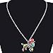 BONSNY Love Heart Enamel Zinc Alloy Metal Poodle Puppy Dog Necklace Pendant PETS Women Jewelry (Multicolor)