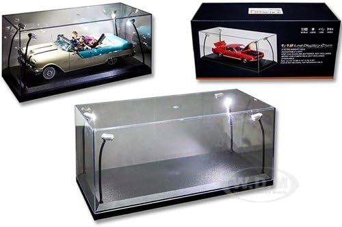 Collectible Display Show Case with LED Lights for 1/18 1/24 Models by Diecast Models Wholesale 9910