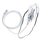 Cool Mist Inhaler Kit Vaporizer Kit Breathing Treatment Machine Parts Accessories, 7 ft Soft Tubing, Soft Adult Mask and Cup (2 Packs)