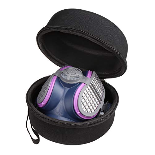 Aproca Hard Protective Travel Case Compatible with GVS SPR457 Elipse P100 Half Mask Respirator (Black - Thumbnail 7