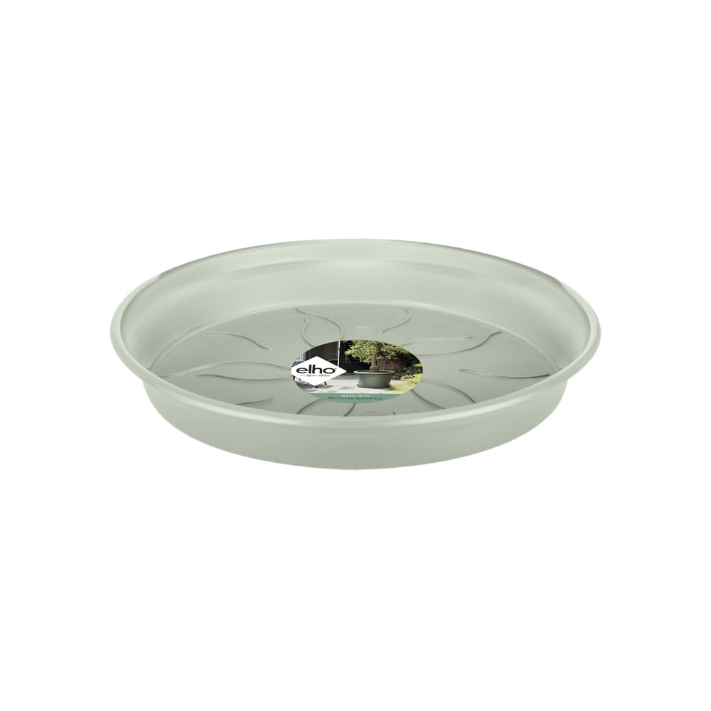 elho Green Basics Saucer 14 - Saucer for Indoor, Outdoor, Grow your Own & Accessories - Ø 13.5 x H 1.8 cm - Green/Stone Green