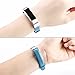Konikit Fitbit Alta HR and Alta Bands Leather Accessory, Adjustable Replacement Wristband with Metal Connectors for Fitness Band, Blue