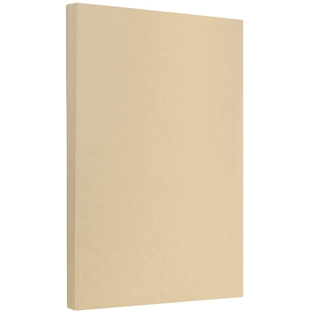JAM PAPER Parchment Paper - 215.9 x 355.6 mm - 90gsm - Brown Recycled - 100 Sheets/Pack
