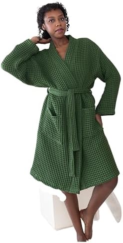 supima cotton dressing gown ONSEN Supima Waffle Bath Robe – Luxury Cotton Robe, Waffle Robe for Women &  Men, Lightweight Spa Bathrobe – Quick Dry, Soft & Absorbent Loungewear,  Premium 100% Cotton (Denim Blue, Small) at
