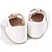 Enteer Baby Girls' Retro Leather Button Mary Jane Shoes White US 4