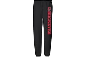 CAMPUS LAB Official Collegiate NCAA Jogger Sweatpants Unisex for Men & Women Collegiate Team Logo Black Collection