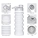 EVXVE Sport Collapsible Water Bottle - 18 oz Foldable Travel Water Bottle Leak Proof BPA Free 100% Food Grade Silicone Outdoor Indoor Camping Hiking Cycling(Gray)