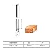 uxcell 1/4-inch Dia Flush Trim Router Bit 1/4-inch Straight Shank 2 Flutes with Bearing