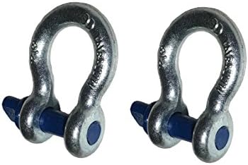 Tulga Fifth Wheel Co 3/4 D-Ring Shackle 2 PACK Rugged 4.75 Ton (9,500 Lbs) Capacity - Heavy Duty for Vehicle Recovery, Jeeps and Trucks
