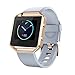 AIUNIT Compatible Fitbit Blaze Band Frame, Replacement for Fitbit Blaze Large Bands Accessories Wristband Sport Strap for Fitbit Blaze Smart Tracker Women Men(Gray Band & Gold Rose Frame)