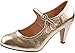 Chase and Chloe Kimmy-21 Mary Jane Teardrop Cutout T-Strap Pump Heel