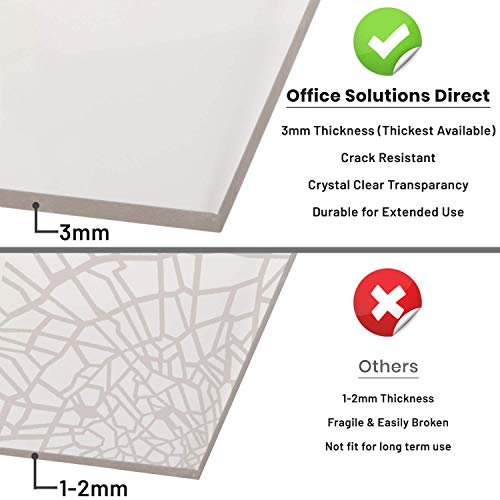 Acrylic Sign Holder 8.5 x 11, (Set of 3) Double Sided Thick, Plastic Sign Holders, Marketing Display for School, Business