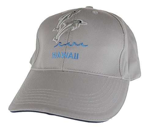 Hawaii Theme Cap Hats, Silver Dolphin Hawaii, Grey