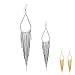 Vijiv 1920s Drop Tassel Earrings 20s Flapper Jewelry Costumes Accessories Silver