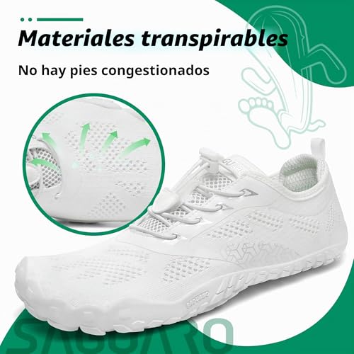 SAGUARO Versatile Minimalist Lightweight Flexible Outdoor Indoor Shoes – Gym Asphalt Beach Mountain, Unisex-Adult