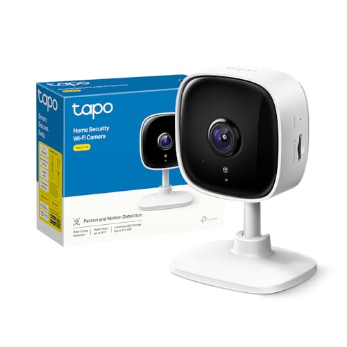 TP-Link Tapo C110 Indoor Wi-Fi Camera, 3MP Surveillance Camera, Night Vision, Two-Way Audio, Privacy Mode, Real-Time Motion Sensor Notifications
