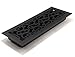 Accord AMFRBLC412 Charleston Floor Register, 4-Inch x 12-Inch(Duct Opening Measurements), Matte Black