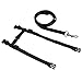 Pecute Pet Cat Lead Leash Halter Harness Kitten Nylon Strap Belt Safety Rope Adjustable Cat Dog Collar (Black)