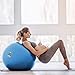 Lazy Monk Exercise Ball 55cm / 65cm, Black/Blue Color - Fitness Desk Sitting Chair, Pregnancy Ball Stability Anti-Burst, Yoga Workout Pilates Balance Gym Physio Ball w/Pump, Excersize Swiss Ball