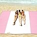 OCOOPA Oversized Beach Blanket Sandfree 7X 9ft, Soft Pocket Picnic Blanket, Waterproof Outdoor Family Beach Mat for Camping, Hiking, Music Festival, Machine Washable (White Pink)