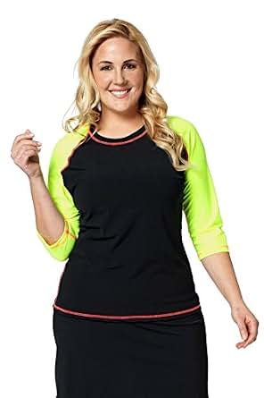 plus rash guard swim sleeve modest swimsuits