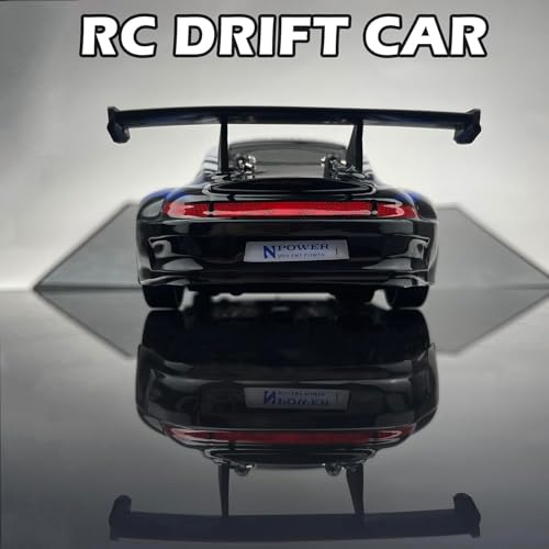 Last page® RC Drift Car 2.4GHz 1:24 Scale 4WD High Speed Remote Control Cars Vehicle with LED Lights Two Batteries and Drifting Tires Racing Sport Toy Cars for Adults Boys Girls Kids (Blue sports car)