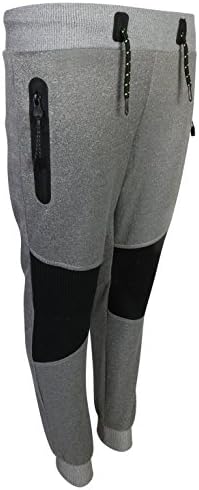 XS Sport Boy's Sport Tech Active Fleece Jogger Pant, Grey Moto, Size 16
