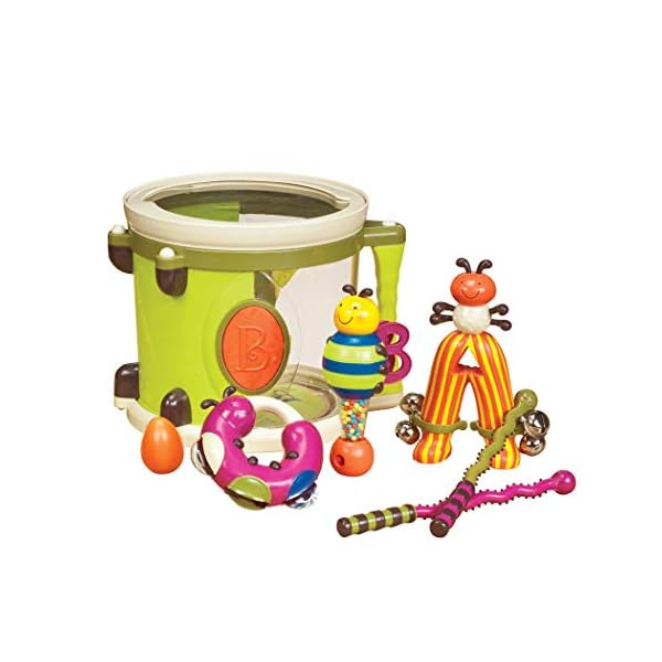 B-Toys--Parum-Pum--Toy-Drum-Kit-with-7-Musical-Instruments-for-Kids-18-Months-7-pcs-Multi-colourBX1883C1Z B. Toys – Parum Pum – Toy Drum Kit with 7 Musical Instruments for Kids 18 Months + (7-pcs) ,Multi-colour,BX1883C1Z