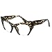 RETRO Hign Bottom Cut Women Cat Frame Clear Lens Eye Glasses GRAY TORTOISE