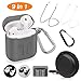 Cuauco AirPods Case Protective Silicone Cover with 2 Anti-Lost Airpods Strap/2 Pairs of Ear Hooks/2 Carabiner/1 Airpods Watch Band Holder/1 Headphone Case for Apple Airpods Accessories (9 Pack)-(Gray)thumb 1