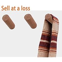 Natural Wooden Coat Hook | Wall Hanging Decorative Household Items | Jacket | Hat | Towel | Bathrobe | Coffee Cup | (3PCS, Beech)