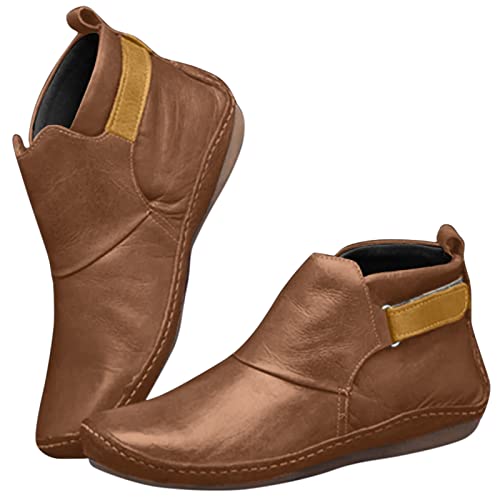 Dbzhuyn Ankle Boots for Women Low Heel Arch Support,Womens Fashion Ankle  Boots Lace Up Boots Booties Black F