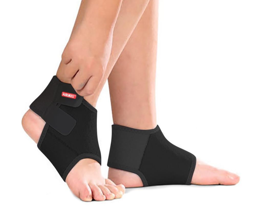 1 Pair Girls Boys Ankle Support Brace Compression Neoprene Ankle Strap Foot Wrap Protector for Strains Sprains Arthritis Ankle Tendon Pain Relief Exercises, Basketball,Ski, Cycling,Running