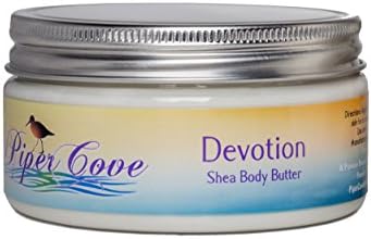 Piper Cove Devotion (Cherry Blossom &amp; Peach) Shea Body Butter with Grapeseed Oil Promotes Collagen Production to Soothe Dry, Damaged Skin (8 oz)