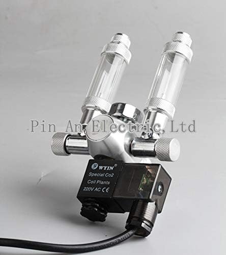 Fevas Aquarium DICI CO2 Regulator, DICI,Coil Plants! Solenoid Check Valve, Speed Control Valve, Bubble counters, CO2 Table - (Color: W01 06, Specification: W21.8 220V)