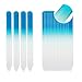 SIUSIO 20 pack Professional Czech Crystal Glass Nail Files Buffer Manicure Tools Kit Set Gradient Rainbow Color for Nail polishing - The Best Emory Boards for Fingernail & Toenail Care (BLUE)